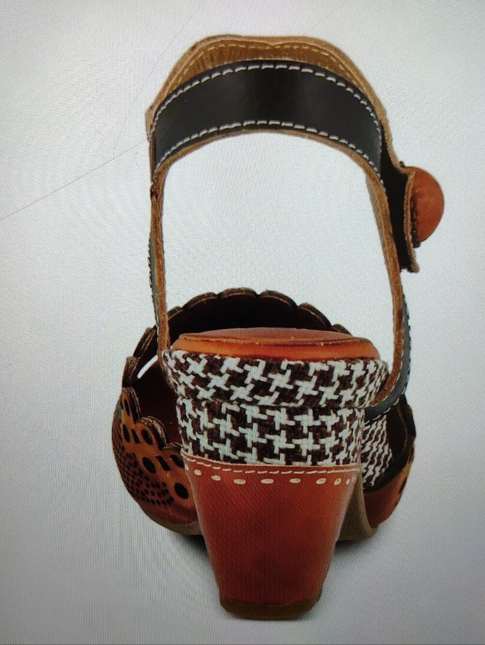 L'Artiste 'Jive' Boho-chic Heeled Rustic Sandal Camel Multi Women's Sz 9 GUC - Picture 3 of 12